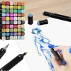 Bunte Filzstifte | Doppelseitige Marker | Marker-Set in Tasche | SMP-60PCS