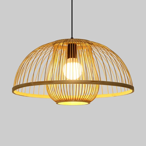 Handgefertigte Bambus-Hängelampe | BOHO | Chinesischer Kronleuchter