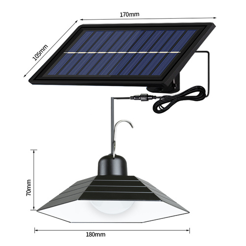 Set von zwei hängenden Solar-LED-Gartenlampen mit Dämmerungssensor IP44 | 2x 30 LED SMD | IR-Fernbedienung | LD-02