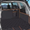 Kofferraum-Schutzmatte | wasserdichter Bezug für Tiertransport, mit Tasche und abnehmbarem Mesh-Netz | schwarz | DM-021