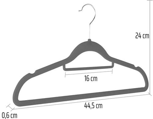 Samt-Kleiderbügel | Kleiderbügel-Set für den Schrank | HLD-Z08
