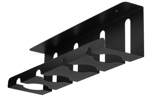 Set 2 Kabelorganizer für Schreibtischunterbau 40 cm | Korb, Führungsschiene, Halterung | Schwarz | CWT-O2