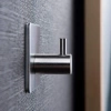 Silberner Kleiderhaken für Kleidung, Handtücher, Geschirrtücher | Selbstklebende Halterung für Küchenutensilien | BXG-4PCS-SILVER