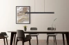 Moderne rechteckige Pendelleuchte | Fernbedienung | LED | Schwarz | SX41-100CM-40W-BK
