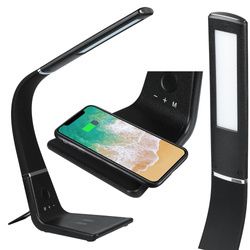 LED-Schreibtischlampe | Qi-Induktionsladegerät | Flexibler Arm | Zusätzlicher USB-Anschluss | MT-603