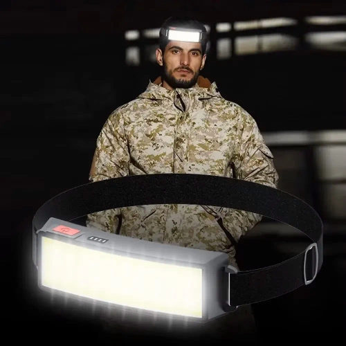 LED-Stirnlampe | Stirnband | HWL-120-SCHWARZ