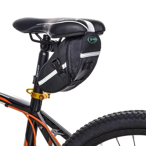 Wasserdichte Fahrradtasche aus strapazierfähigem 600D-Material | Leichte, aerodynamische Satteltasche mit Reflektoren | 600DCWBW-208