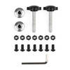 Verstellbarer Kabel-Organizer für Schreibtischunterbau 29-53 cm | Korb, Führung, Halterung | Schwarz | CWT-O3