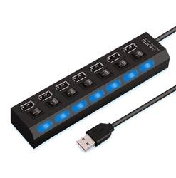 USB 2.0 7-Port Hub | USB Splitter / Distributor | YT07