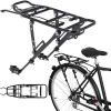 Universal-Hinterradgepäckträger mit Federklappe | Aluminium verstellbarer Gepäckträger bis 27 kg | BIK-ZJ667