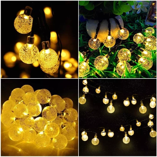 Wynik: LED-Gartengirlande solarbetrieben | 6 Meter, 40 LEDs | SDC-Q40LED-6M