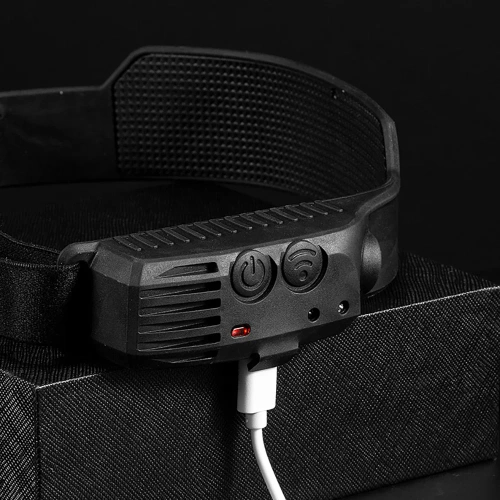 LED-Stirnlampe mit Bewegungssensor | 2 Lichtquellen: COB + XPE | 1.200 mAh, IPX4, 500 lm | HWL-006