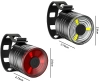 Kompakte LED Fahrradbeleuchtung vorne + hinten | LED-Fahrradlicht-Set, 3 Modi | BK-L319