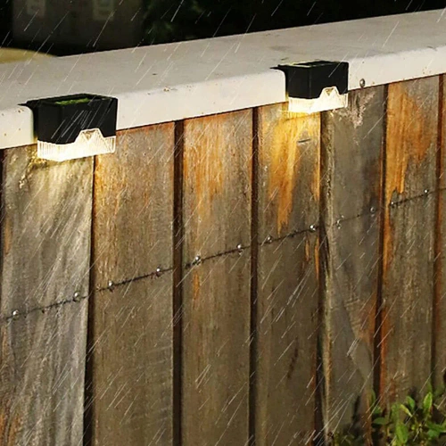 Set 4x Solar Gartenleuchte zur Montage an Treppen, Zäunen, Geländern | BS-113