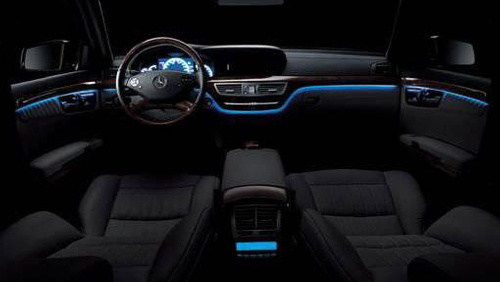 EL-Ambientlicht Set | 1 m | pink | mit separatem 12 V Inverter