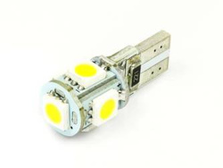 WW Auto LED Birne W5W T10 5 SMD 5050 CAN BUS Warmweiß