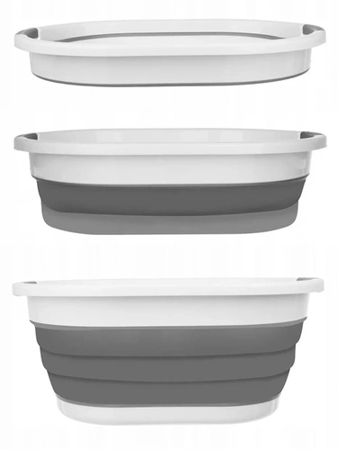 Faltbare Silikonschüssel | 40 l | grau | XJP-40L-GREY
