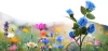 Solarblume | Solar-LED-Gartenlampe Blaue Rosen | 74 cm, 600 mAh | FLD-35-BLUE