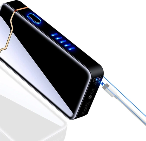 Moderne Plasma Feuerzeug | Elektrisches Feuerzeug mit USB-Ladung | JL-818-SCHWARZ
