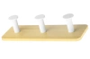 Bambus-Kleiderbügel | Handtuchhalter | Kleiderhaken mit drei Haken | YG-DH16-WHITE
