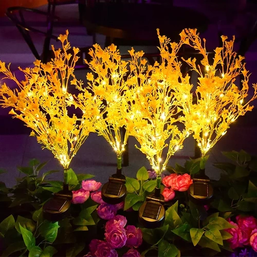 Solarblume | Solar-LED-Gartenlaterne Forsythie | 70 cm, 600 mAh | FLD-15-GELB