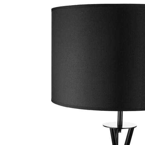 Schwarze Stehlampe | Modernes, stilvolles Licht für Wohnzimmer, Schlafzimmer | Schwarze Stehlampe mit Metallgestell | HM113-BLACK