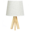 Tischlampe aus Naturholz mit Lampenschirm | 40W E27 | Schreibtischlampe, Nachttischlampe | DL05