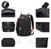 Multifunktionaler, großer Rucksack mit Laptopfach | 40l, USB- und Mini-Jack 3,5"-Anschluss, ballistisches Nylon 1680D | schwarz | BR10