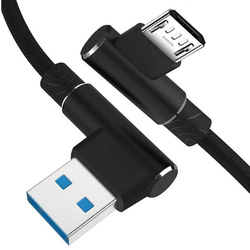 USB-Ladekabel | Micro-USB, 2 m, abgewinkelt, Quick Charge 3.0, 2,4 A | AM30