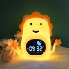 LED-Kinderwecker mit Nachtlicht und weißem Rauschen – Farbiges Licht, Alarm, Sonnenaufgangssimulation | Nachtlicht mit eingebautem Akku | JL-822