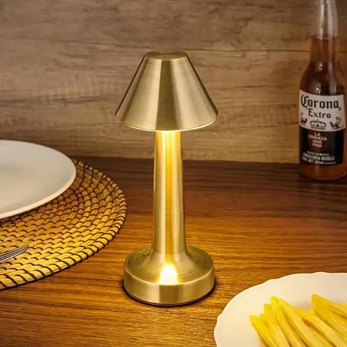 Berühren Sie die Nachttischlampe mit einstellbarer Lichtfarbe | USB-Lampe | HJA12-SILVER | Kabellose Tischlampe