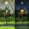 2x Solar-Gartenlampe LED | Elegante Säule 60 cm | HK-115A
