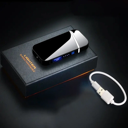 Plasma-Feuerzeug | elektrisch, USB-aufladbar | schwarz | JL-319-BLACK