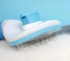 Tierpflegebürste zur Fellpflege für Hunde und Katzen | selbstreinigende Bürste | PSC-195-BLUE