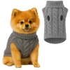Hundepullover, Katzenpullover | Größe S, Rollkragen, warm, elastisch | grau | PET-014S-GREY