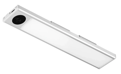 Möbel-Licht mit Bewegungssensor | Kabellose Nachtlichtlampe mit Sensor | LED-Unterschrankleuchte 20 cm | HSL-S20CM-SILBER