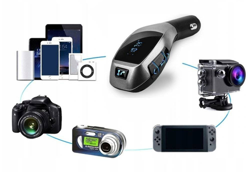 Bluetooth FM-Transmitter für Auto mit LED-Anzeige | USB-Ladegerät | Freisprecheinrichtung | X5