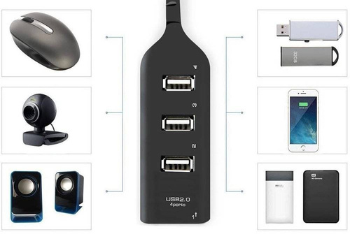 USB 2.0 Hub | 4-Port USB Splitter | YT03