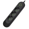 Steckdosenleiste 2 m | 3 Steckdosen + 3x USB | schwarz | LH-F03U