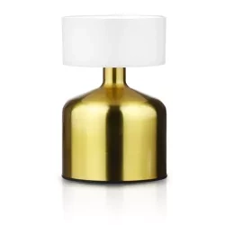 LED-Tischleuchte mit integriertem Akku | Nachttischleuchte mit drei Lichtfarben | Stimmungsleuchte für Hotel, Restaurant | gold | HJA44-GOLD