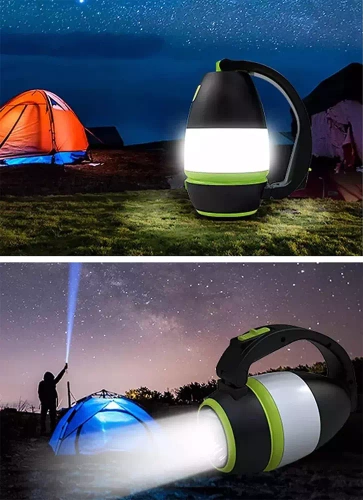 Multifunktionale LED Campinglampe, Taschenlampe mit Powerbank-Funktion | 3 Beleuchtungsmodi, 1500mAh | HWL-005