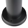 Gartenleuchte, Standmodell, runder Pfosten für E27-Leuchtmittel | 45 cm, 230 V, Edelstahl | schwarz matt | LLR-45CM