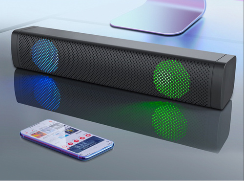 Computer-Soundbar 2.0 mit LED-RGB-Beleuchtung | 6W RMS | S10
