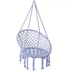 Hängesessel, brasilianischer Stuhl, Korb, Schaukel, Hängematte | bis 120 kg | blau | DY-A003-BLUE
