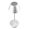LED-Tischleuchte mit integriertem Akku | Nachttischleuchte mit drei Lichtfarben | Stimmungsleuchte für Hotel, Restaurant | silber | HJA15-SILVER