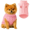 Weicher, flexibler Haustierpullover für Hund oder Katze | Größe M | rosa | PET-014M-PINK
