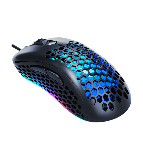 Ultraleichte Gaming-Maus für Computer, kabelgebunden, optisch, USB | LED RGB-Beleuchtung | 800-6400 DPI, 6 Tasten | G540