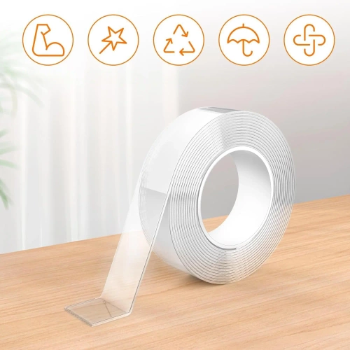 Doppelseitiges Mehrzweck-Klebeband | transparentes Nano-Klebeband | NT-L5M-TS