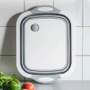 Faltbare Abfluss-Schüssel | Camping-Schüssel | Schneidebrett-Schüssel | ZXS-398-GREY
