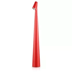 Tischlampe 43cm | Kabellose Nachtlichtlampe mit eingebautem Akku | Lampe mit Touch-Steuerung | HMS-455-RED
